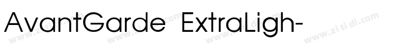 AvantGarde ExtraLigh字体转换